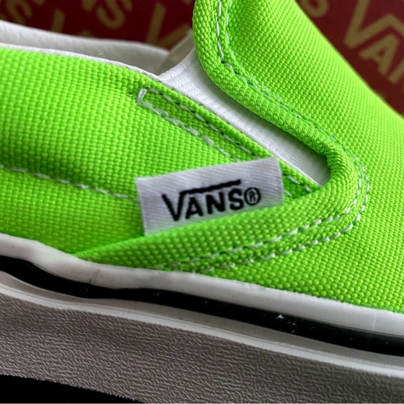 VANS Slip-On Neon green Women’s 'size 5.5 - Picture 5 of 5